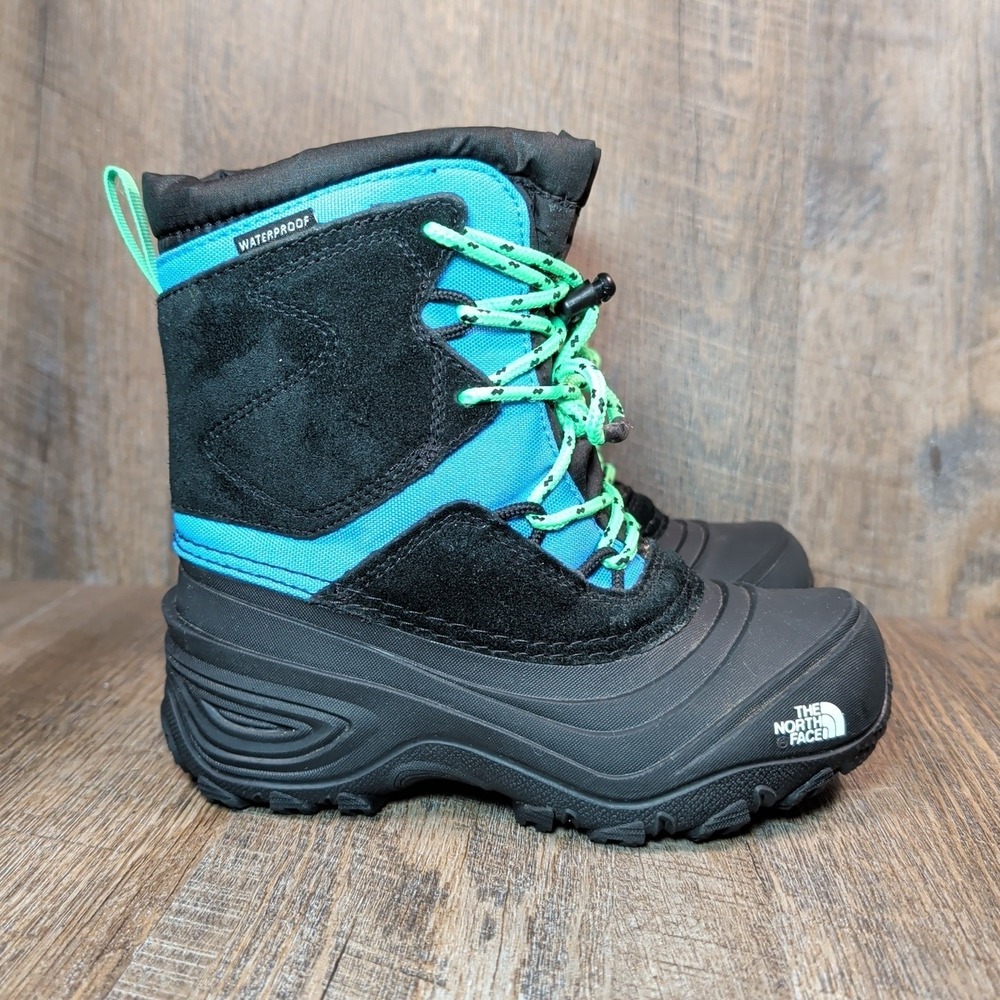 THE NORTH FACE YOUTH ALPENGLOW V WATERPROOF BOOTS BLUE / BLACK Size US 13 C Kids - Picture 2 of 13